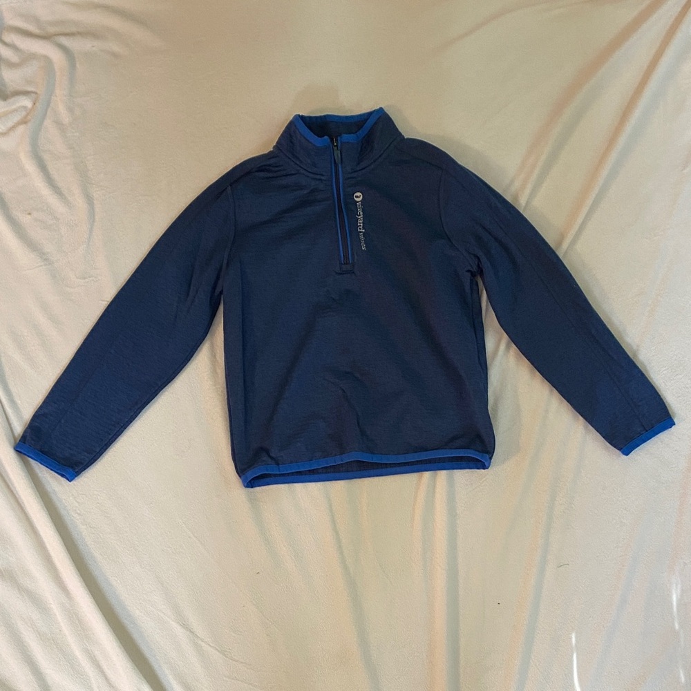 Vineyard Vines Kids Navy Blue Zip-Up Top
